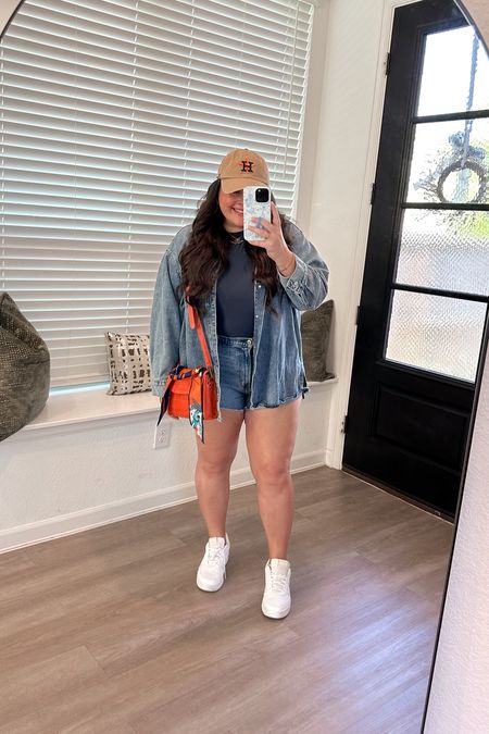 Baseball game. Astros game. Baseball ootd. Sports outfit. Canadian tuxedo. Denim on denim. Baseball outfit. Baseball game outfitt

#LTKstyletip #LTKSeasonal #LTKfindsunder100