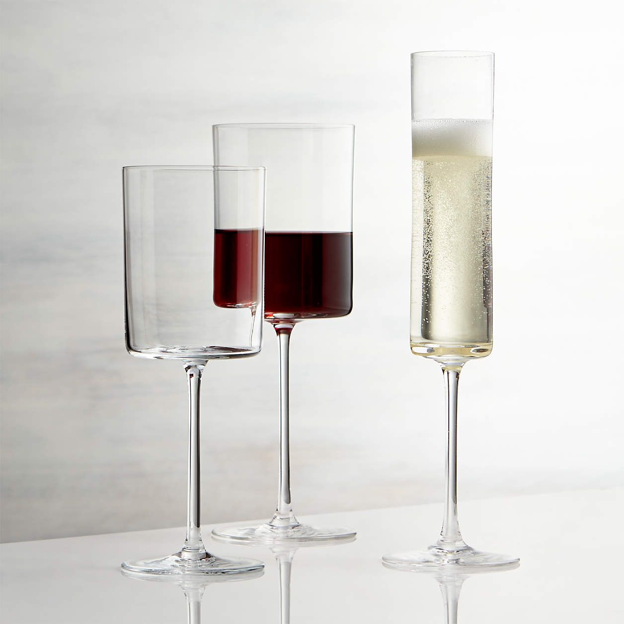 Edge White Wine Glass + Reviews | Crate and Barrel | Crate & Barrel