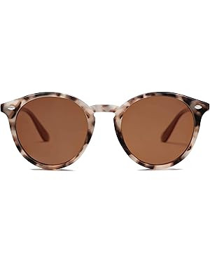 SOJOS Retro Round Polarized Sunglasses for Women Men Classic Vintage Sunnies SJ2069 | Amazon (US)