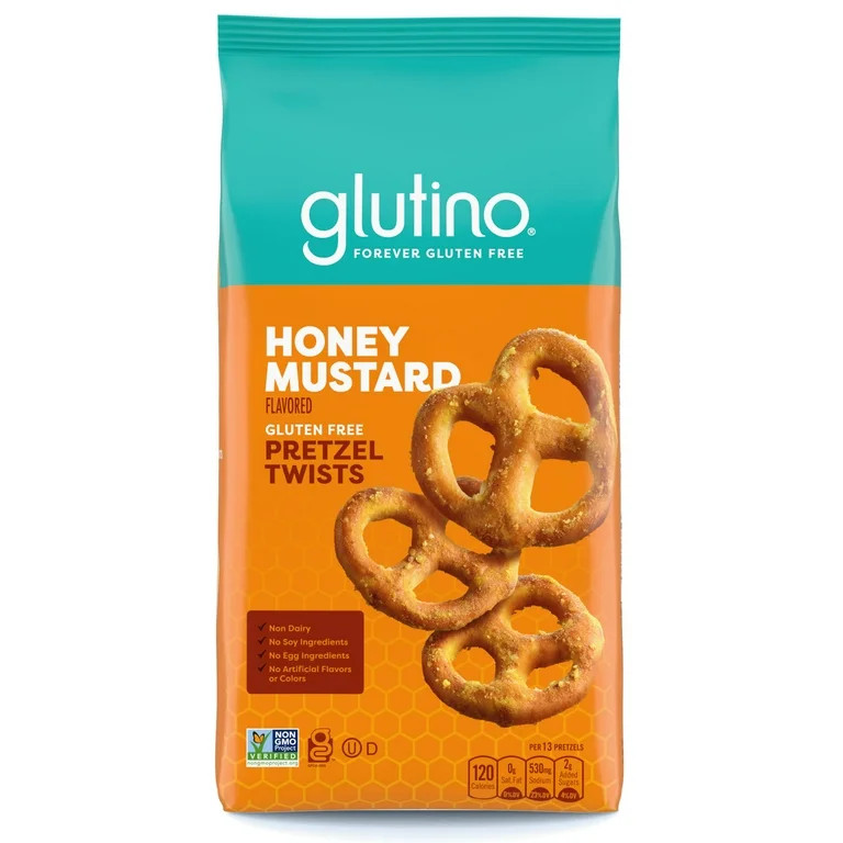Glutino Gluten Free Honey Mustard Pretzel Twists, Gluten Free Snacks, 11 oz | Walmart (US)