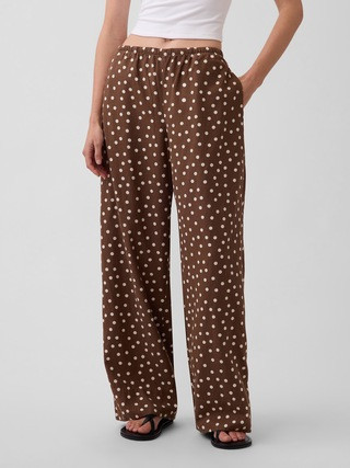 Linen-Blend Easy Wide-Leg Pants | Gap (US)
