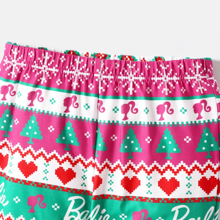 Barbie Women Pajamas Snowflakes Christmas Tree Graphic Allover Print 2 Pieces Family Matching Paj... | Walmart (US)