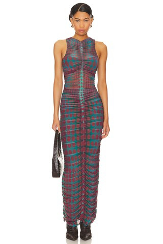 AFRM Peyton Maxi Dress in Cyber Optic Dot from Revolve.com | Revolve Clothing (Global)