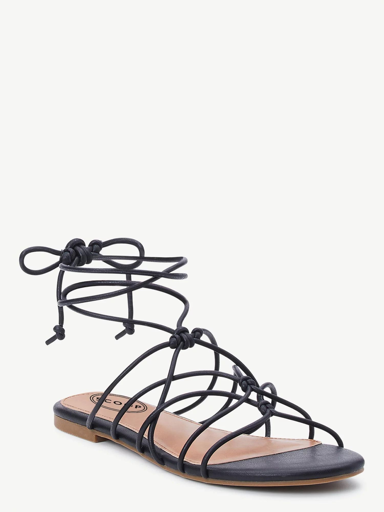Scoop Women's Strappy Flat Sandals - Walmart.com | Walmart (US)