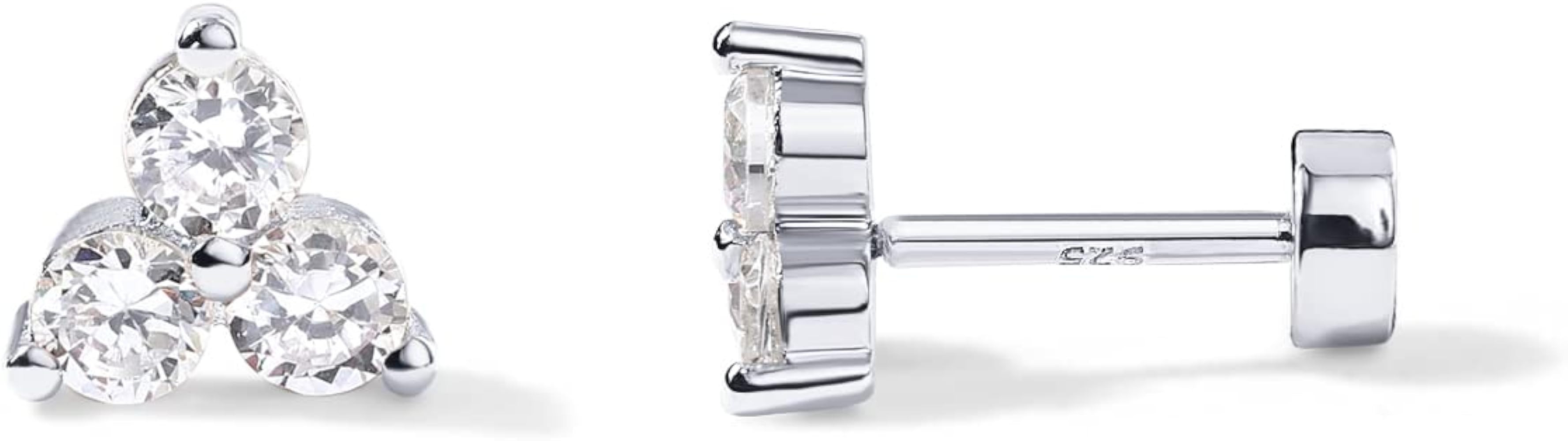 PAVOI 14K Gold Plated Sterling Silver Posts Dainty Mini Multi-Shape Flat Back Stud Earring Pack f... | Amazon (US)