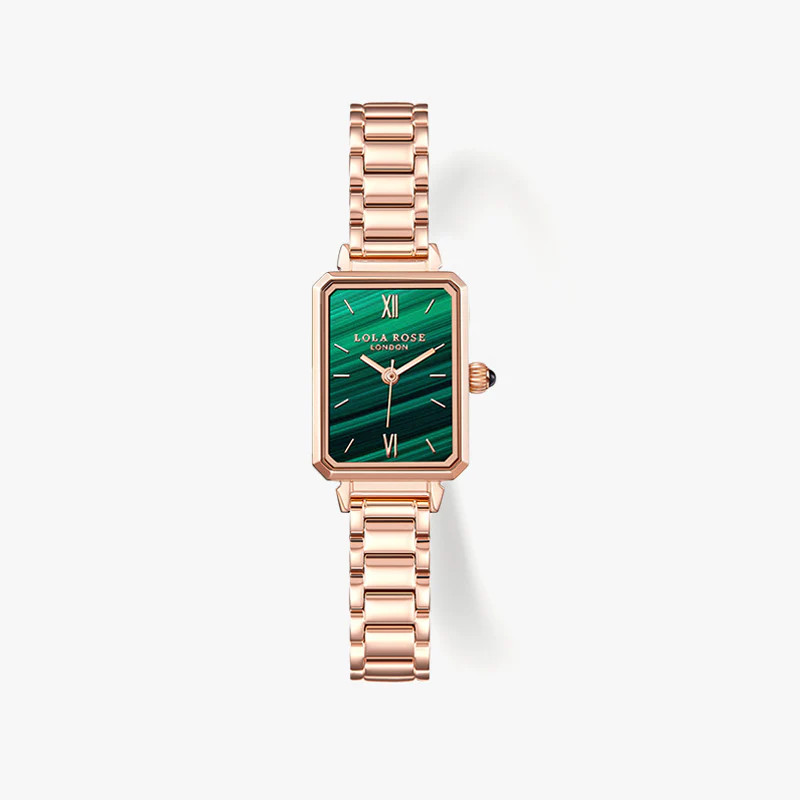 Rose Gold Malachite Textured Watch | Lola Rose