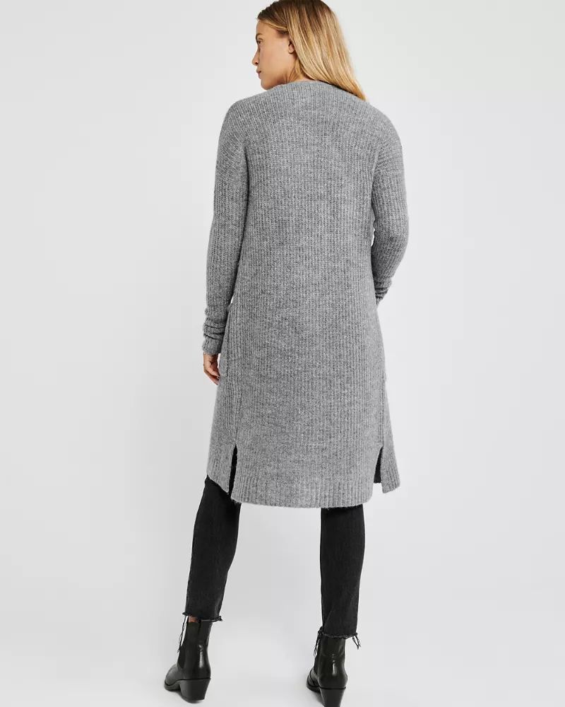 Longer-Length Open-Front Cardigan | Abercrombie & Fitch US & UK