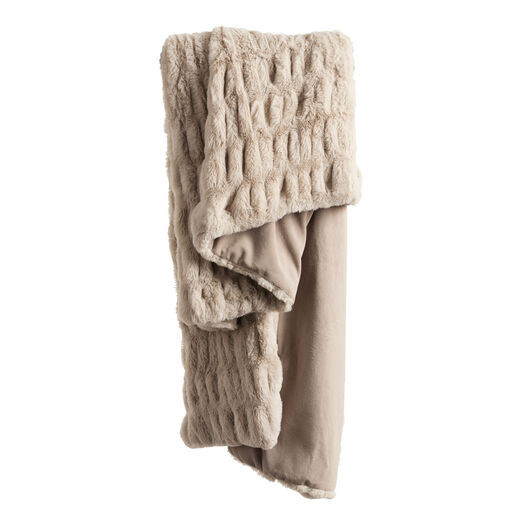 Faux Fur Textured Throw Blanket by World Market | World Market