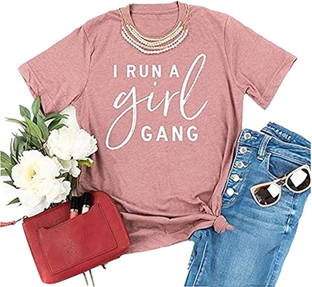 Mom Shirts for Women Cute Boy Girl Mama T Shirts Casual Short Sleeve Graphic Tee Tops | Amazon (US)