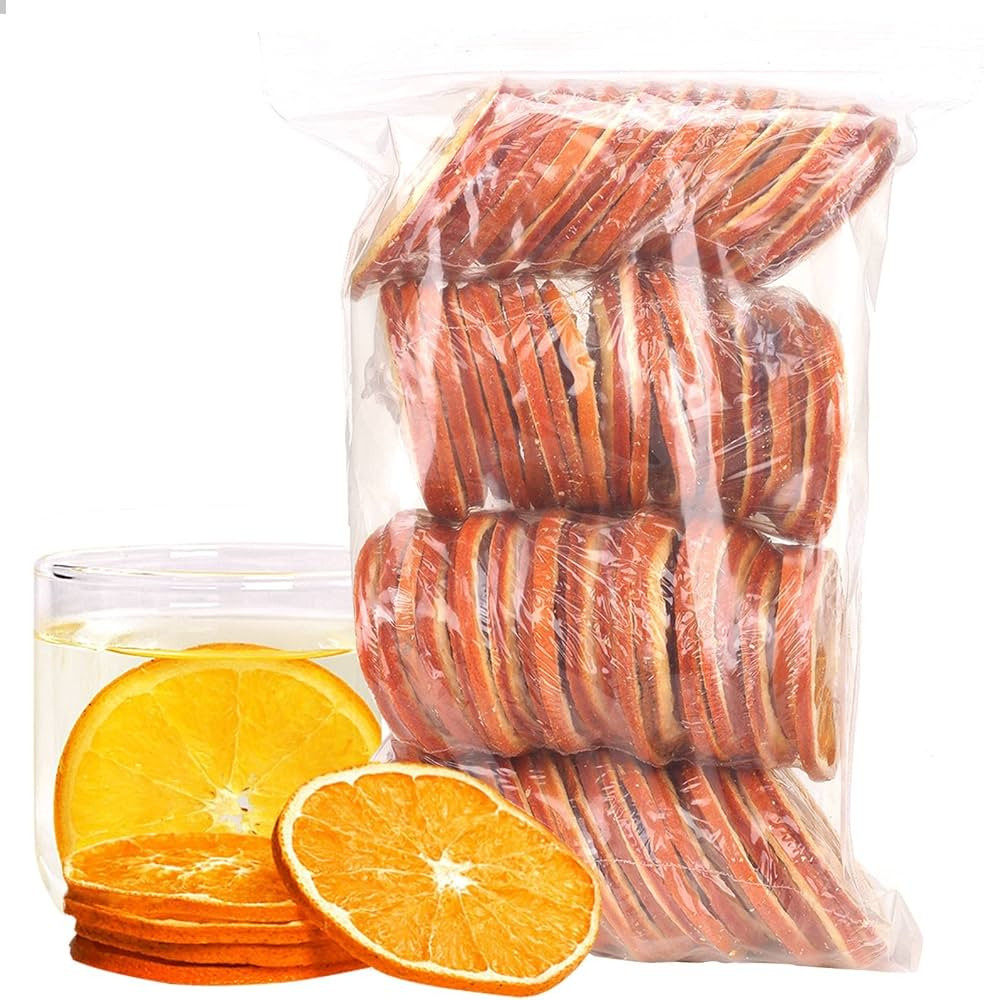 JTEDZI Dried Orange Slices, 14oz/400g, 73+ Slices, 2.36 Inch Large Dried Oranges Slices for Cockt... | Amazon (US)