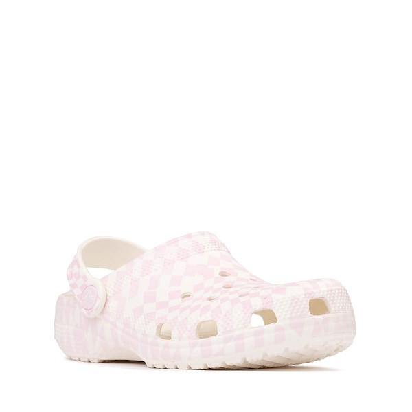 Crocs Classic Warped Checker Clog - Little Kid / Big Kid - White / Pink | Journeys
