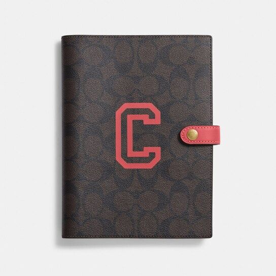 Notebook In Signature Canvas With Varsity Motif | Coach Outlet