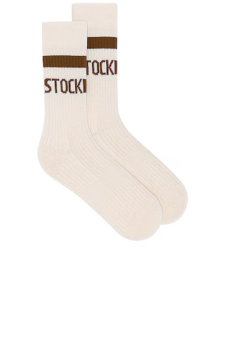 BIRKENSTOCK Cotton Crew Socks in Eggshell from Revolve.com | Revolve Clothing (Global)