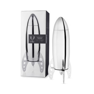 Viski Rocket Cocktail Shaker with Strainer Bar Set, Martini Shaker, Mixed Drink Shaker, Stainless Steel Cocktail Shaker, Bartending Tools, 24oz | Target