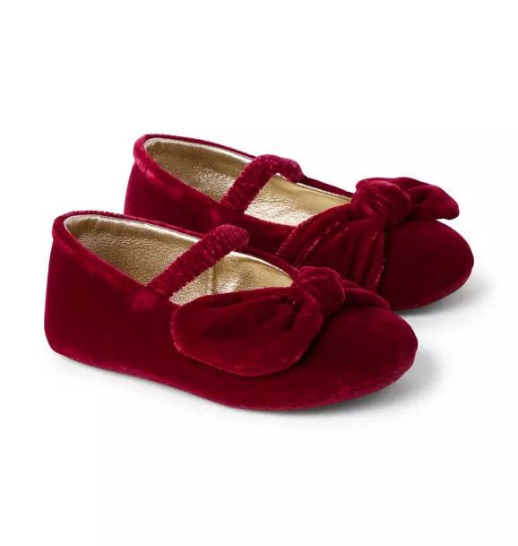 Baby Velvet Bow Ballet Flat | Janie and Jack