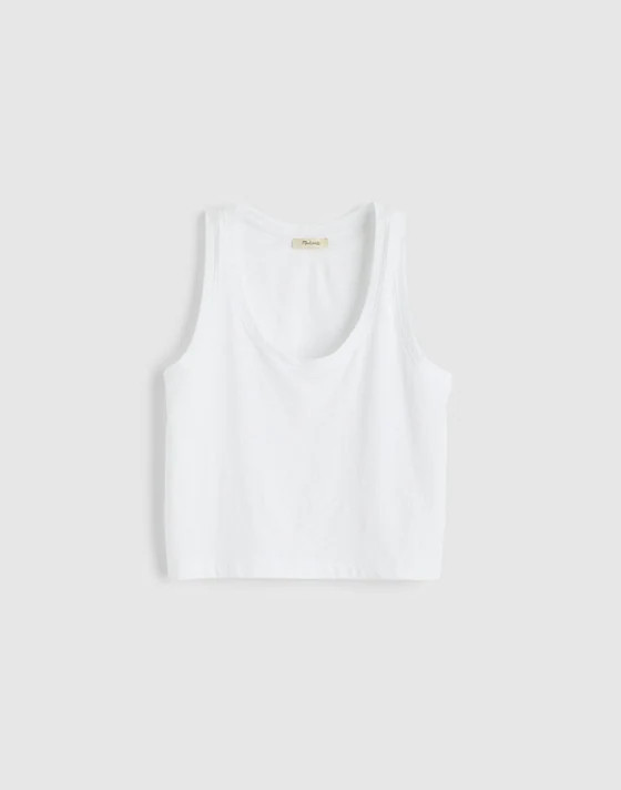 The Easy Crop Scoopneck Tank in Soft Slub | Madewell