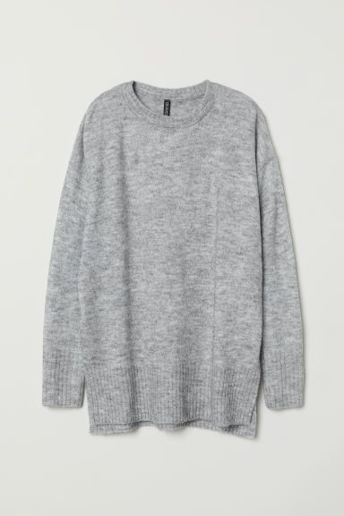 H & M - Knitted jumper - Grey | H&M (UK, MY, IN, SG, PH, TW, HK)