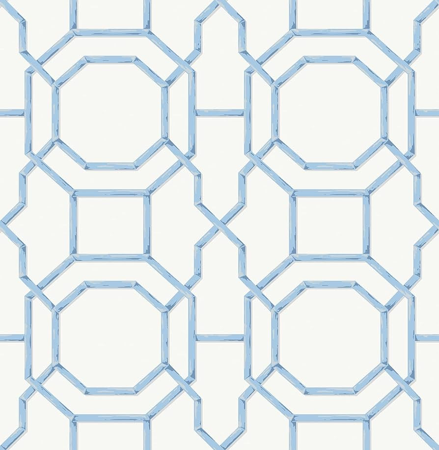 NuWallpaper NUS4313 Sanya Peel & Stick Wallpaper, Sapphire | Amazon (US)