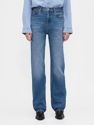 High Rise Relaxed Straight Jeans | Gap (US)