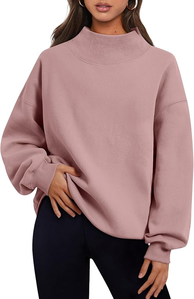 Trendy Queen Womens Oversized Sweatshirts Turtleneck Pullover Long Sleeve Hoodies Tops Fall Outfi... | Amazon (US)