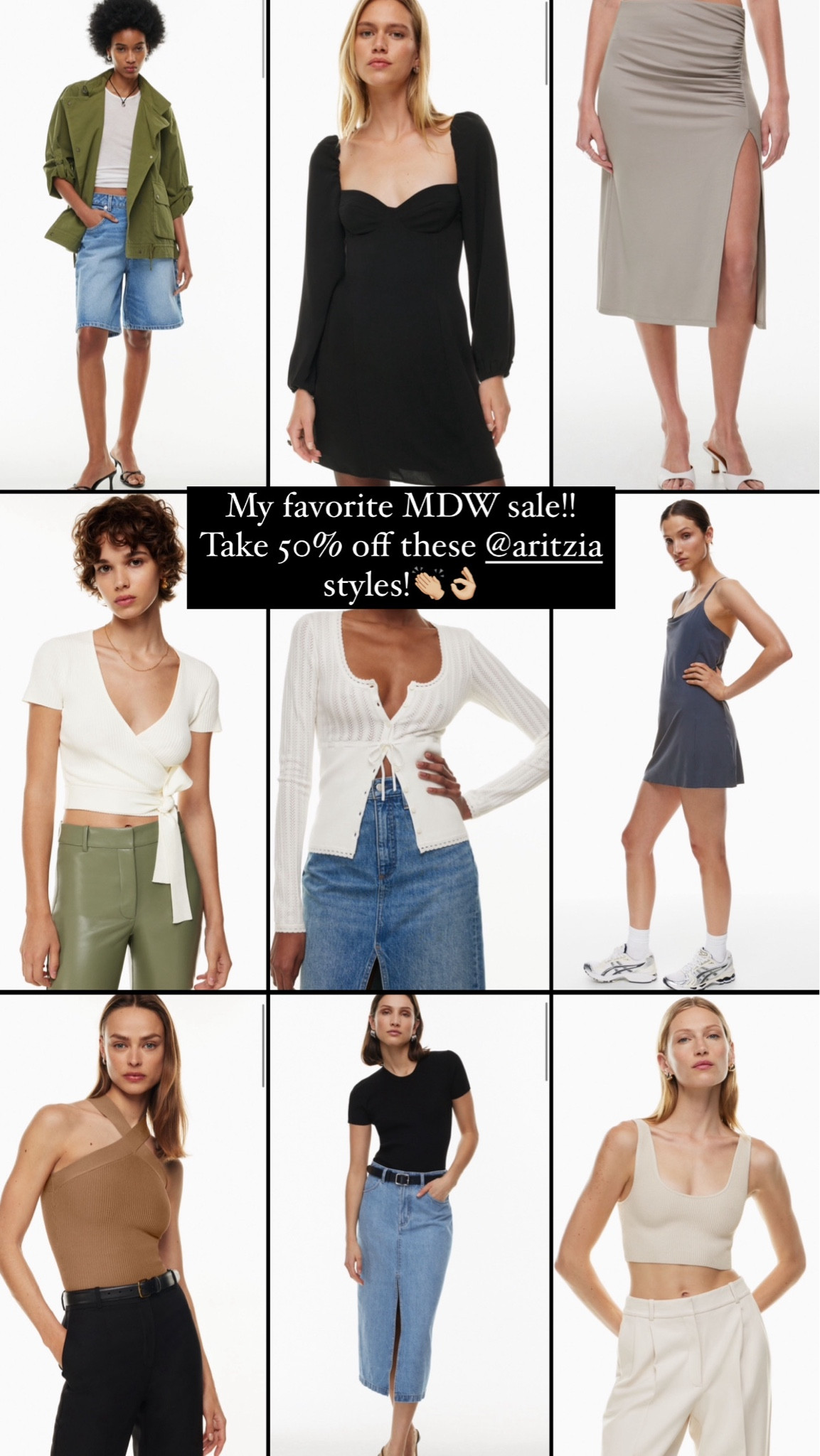 My favorite Memorial Day weekend sale! Take 50% off these styles via Aritzia!!!

#LTKSaleAlert #LTKFindsUnder50 #LTKStyleTip