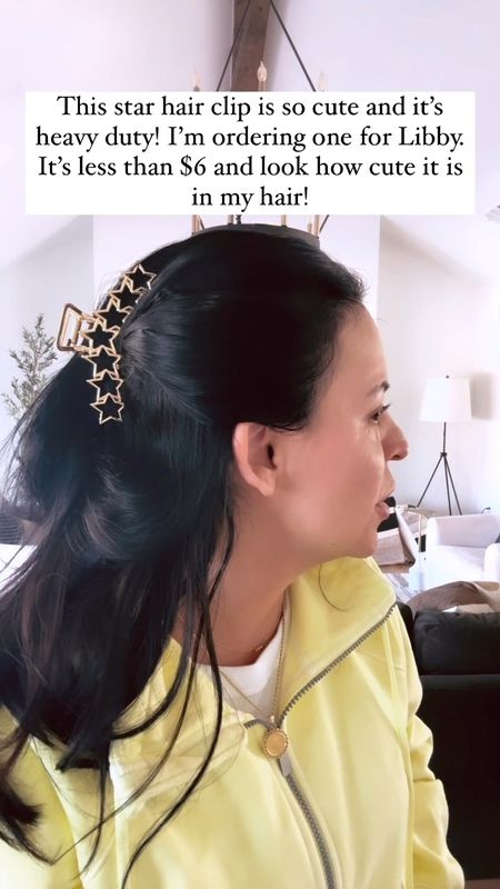 The cutest star hair clip! It’s less than $6 and heavy duty. I’m ordering Libby one asap before she “borrows” mine  

#LTKbeauty #LTKover40 #LTKVideo