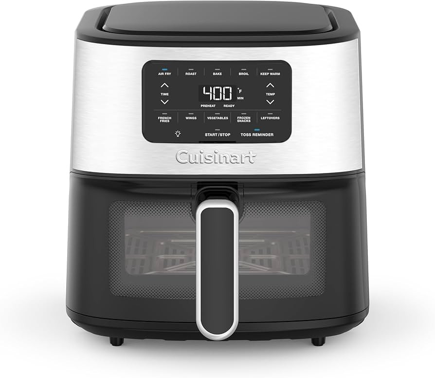 Cuisinart Air Fryer Oven – 6-Qt Basket Stainless Steel Air Fryer – Dishwasher-Safe Parts with... | Amazon (US)