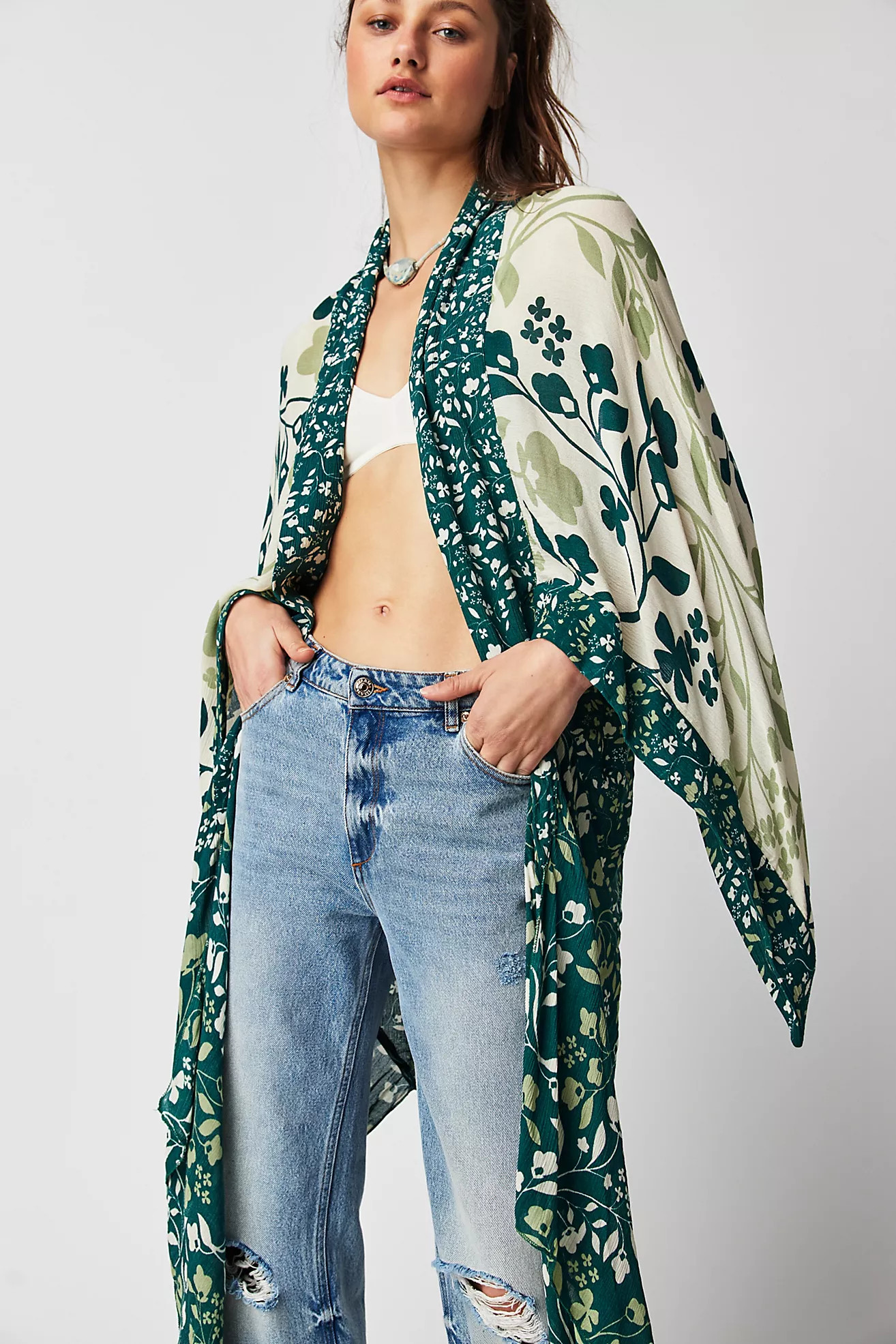 Marley Mixed Print Kimono | Free People (UK)