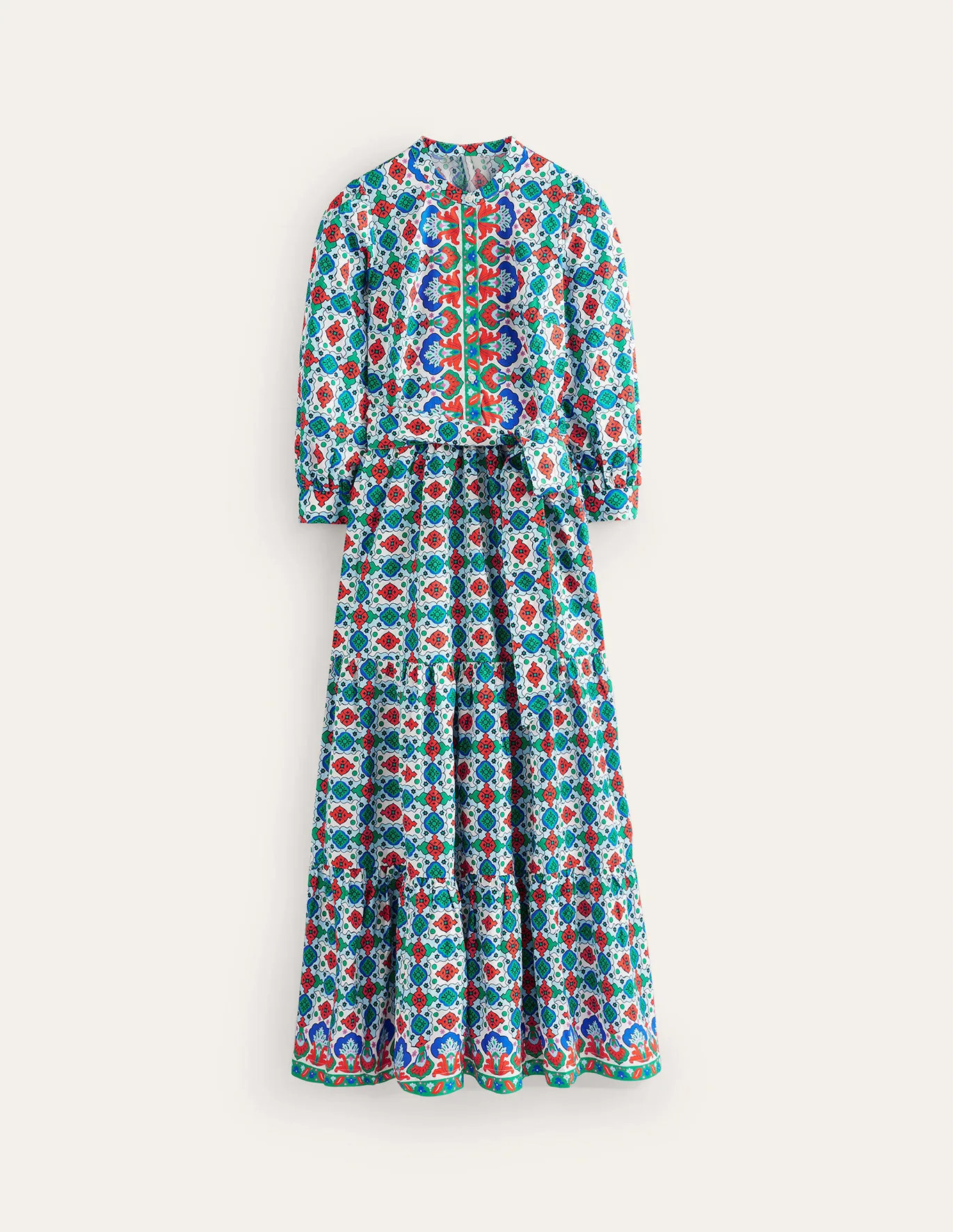 Alba Tiered Cotton Maxi Dress | Boden (US)