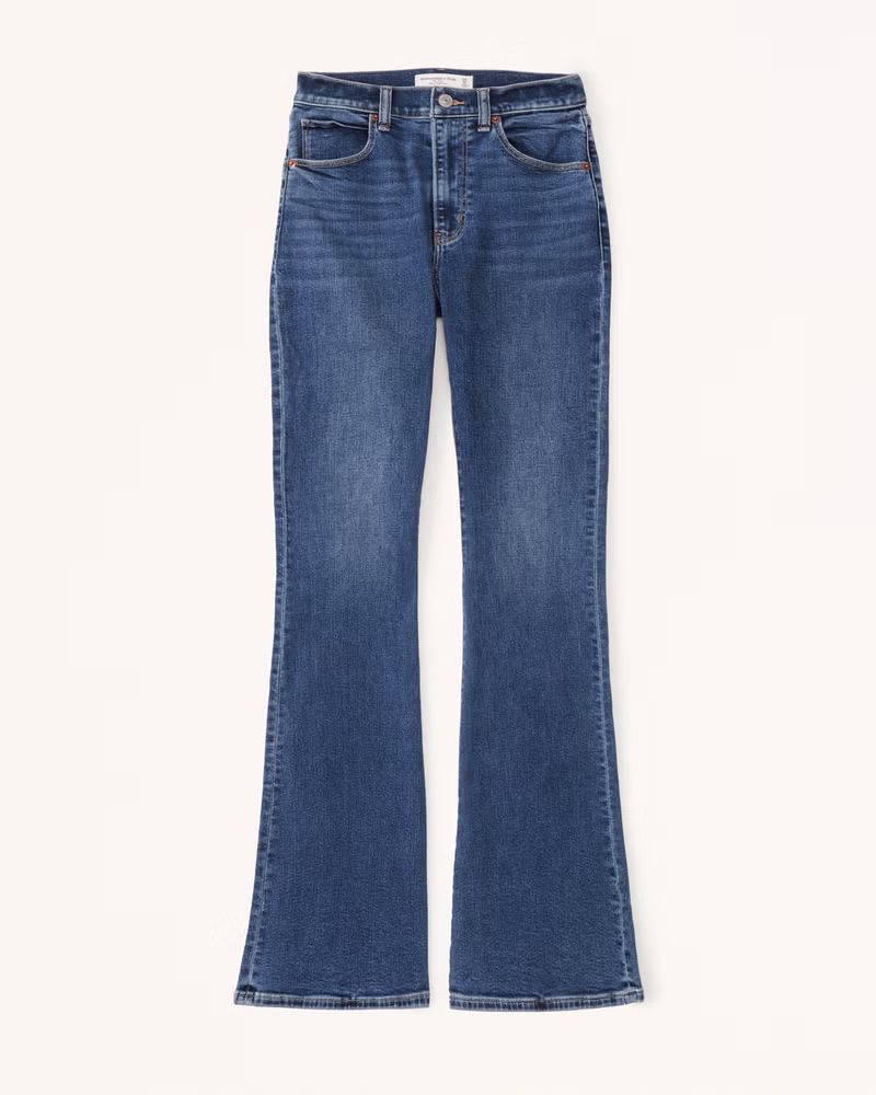 Women's Curve Love Ultra High Rise Stretch Flare Jean | Women's Bottoms | Abercrombie.com | Abercrombie & Fitch (US)
