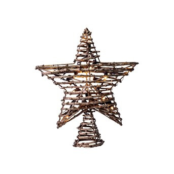 GE 11-in Star Brown/Gold White Christmas Tree Topper | Lowe's
