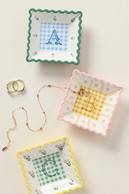 Georgia Monogram Stoneware Trinket Dish | Anthropologie (US)