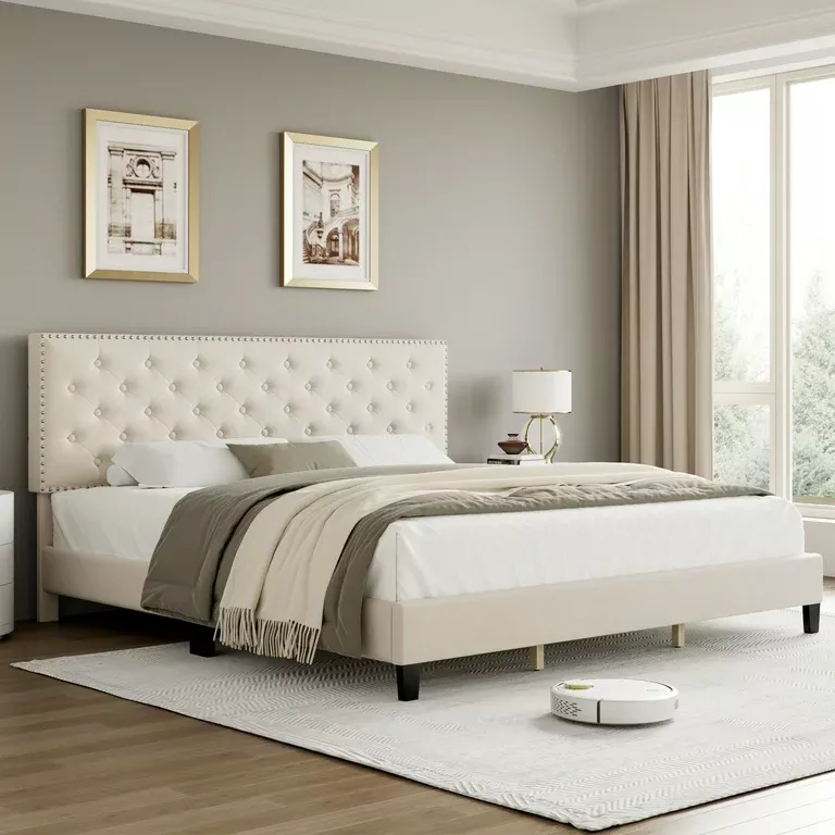  Rosevera Barrett Upholstered Standard Bed with Button