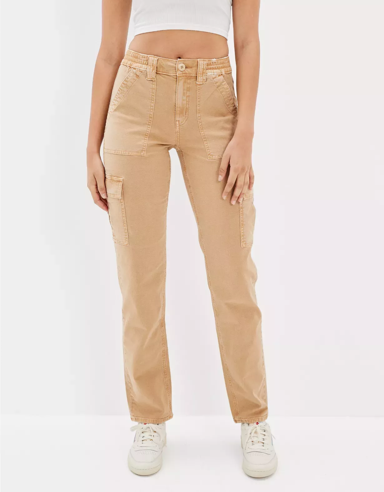 AE Stretch Curvy Cargo Straight Pant