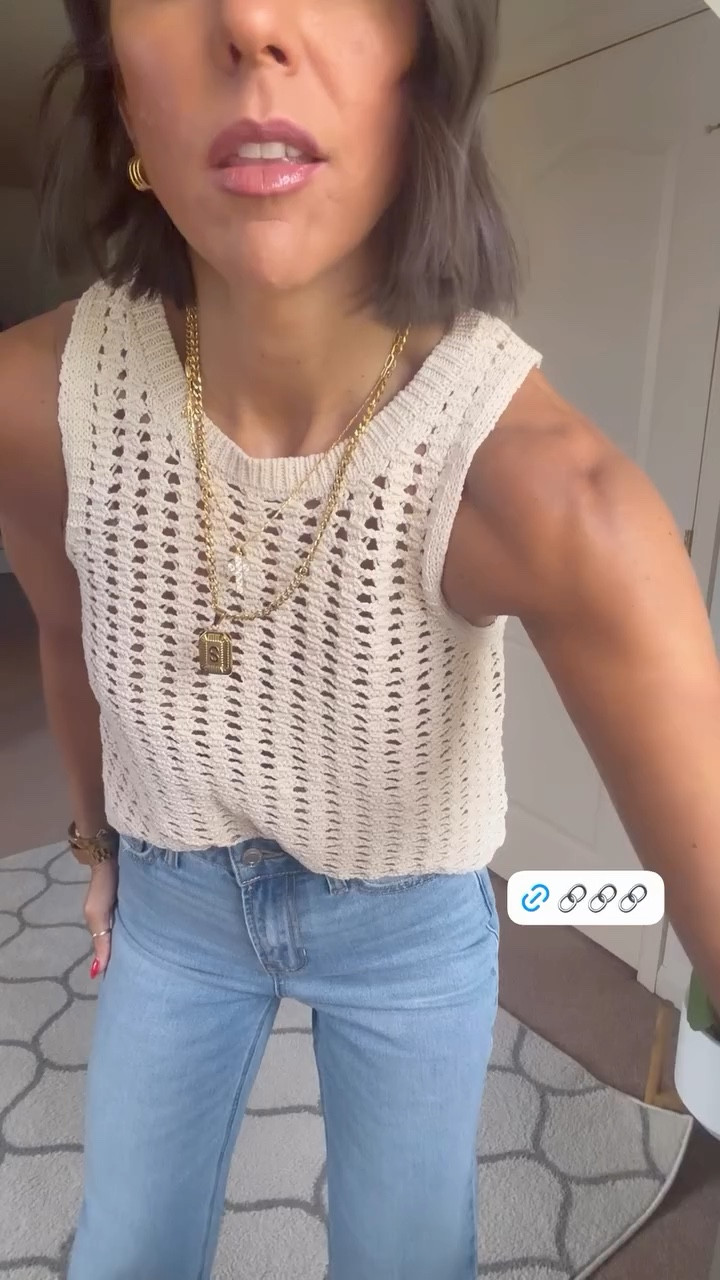 Love this crochet Walmart tank! Size xs in tank, size 0 in jeans

#LTKootd #LTKgrwm #LTKSeasonal