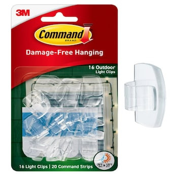 Command Damage Free Hanging Light Clips with Adhesive Strips, No Tools Mini Wall Hooks for Hangin... | Lowe's
