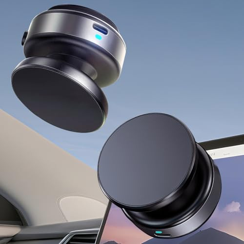 Jkoailiwi Hands-Free Electric Suction Cup Phone Mount, Portable Content Creator Vacuum Magnetic Suction Phone Holder for Car GPS Vlogging Travel, for iPhone 17 16 Air Pro Max, 360° Adjustable | Amazon (US)
