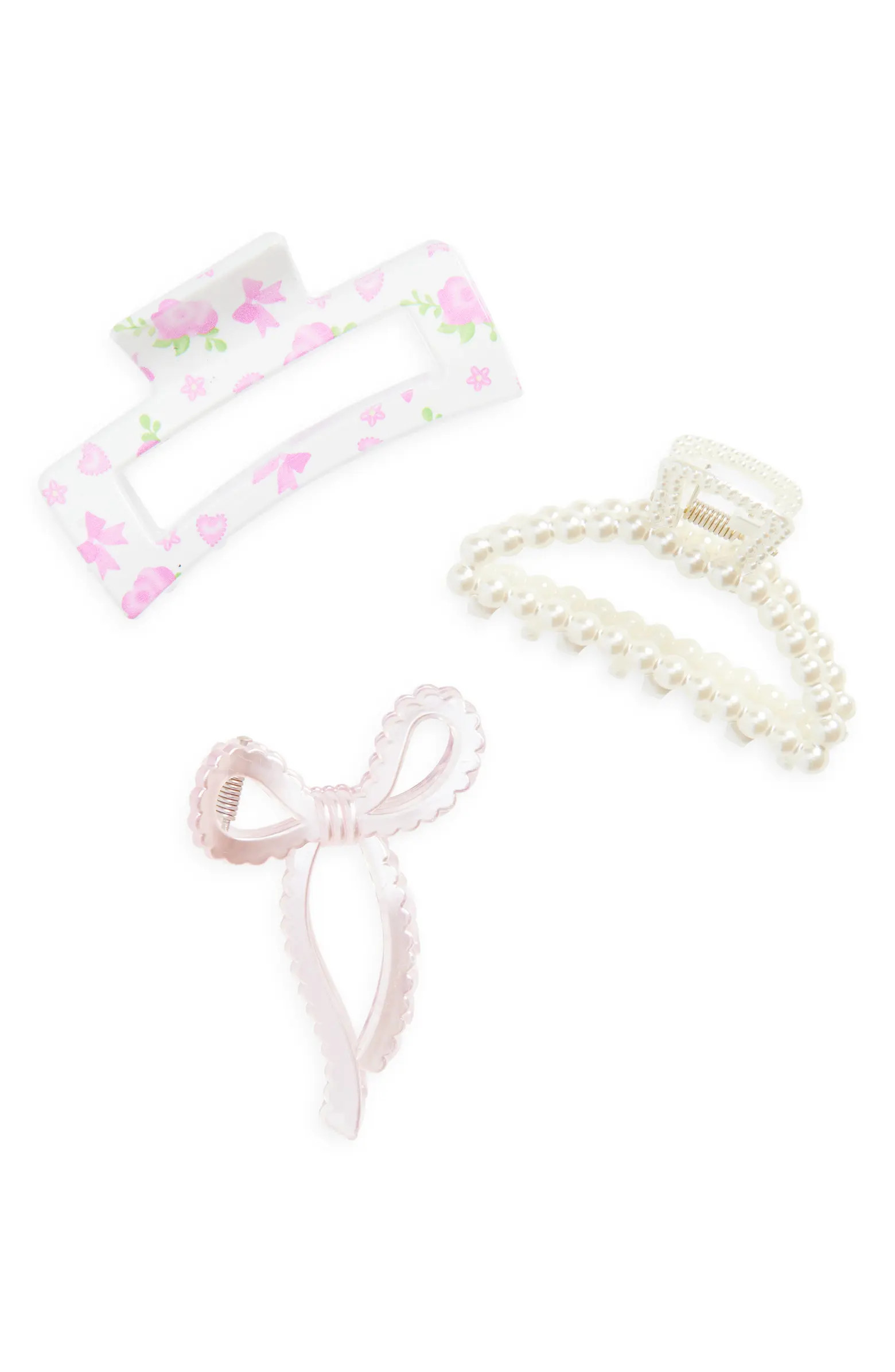 Kids' Assorted 3-Pack Claw Clip Set | Nordstrom
