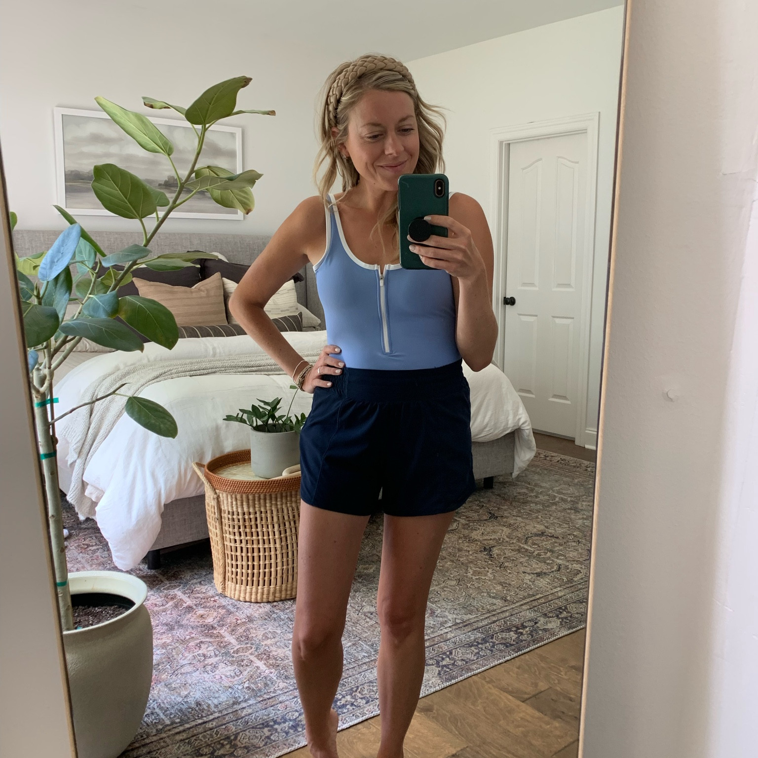 I’m calling this half zip one piece bathing suit from Old Navy a win! Wearing a size XS. Decent coverage too! 

#LTKSaleAlert #LTKSummerSales #LTKSwim