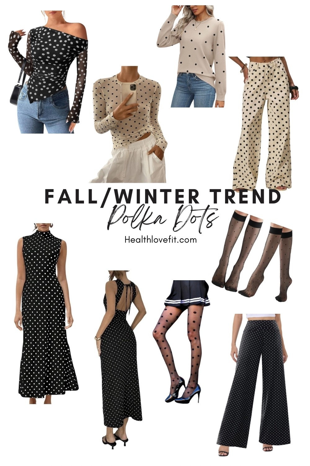 Polka dots are in for fall/winter, I feel like they’ve been all year round though. But here are some cute and fun polka dots tops, dresses and pants. For the sheer stockings and socks, would be great with a simple black dress or skirt outfit. 

Tags: fall winter trends, polka dots pants, polka dots dress, polka dot tops, polka dot socks, polka dot sweater, fall outfit, winter outfit, casual outfit

#LTKSeasonal #LTKStyleTip #LTKFindsUnder50