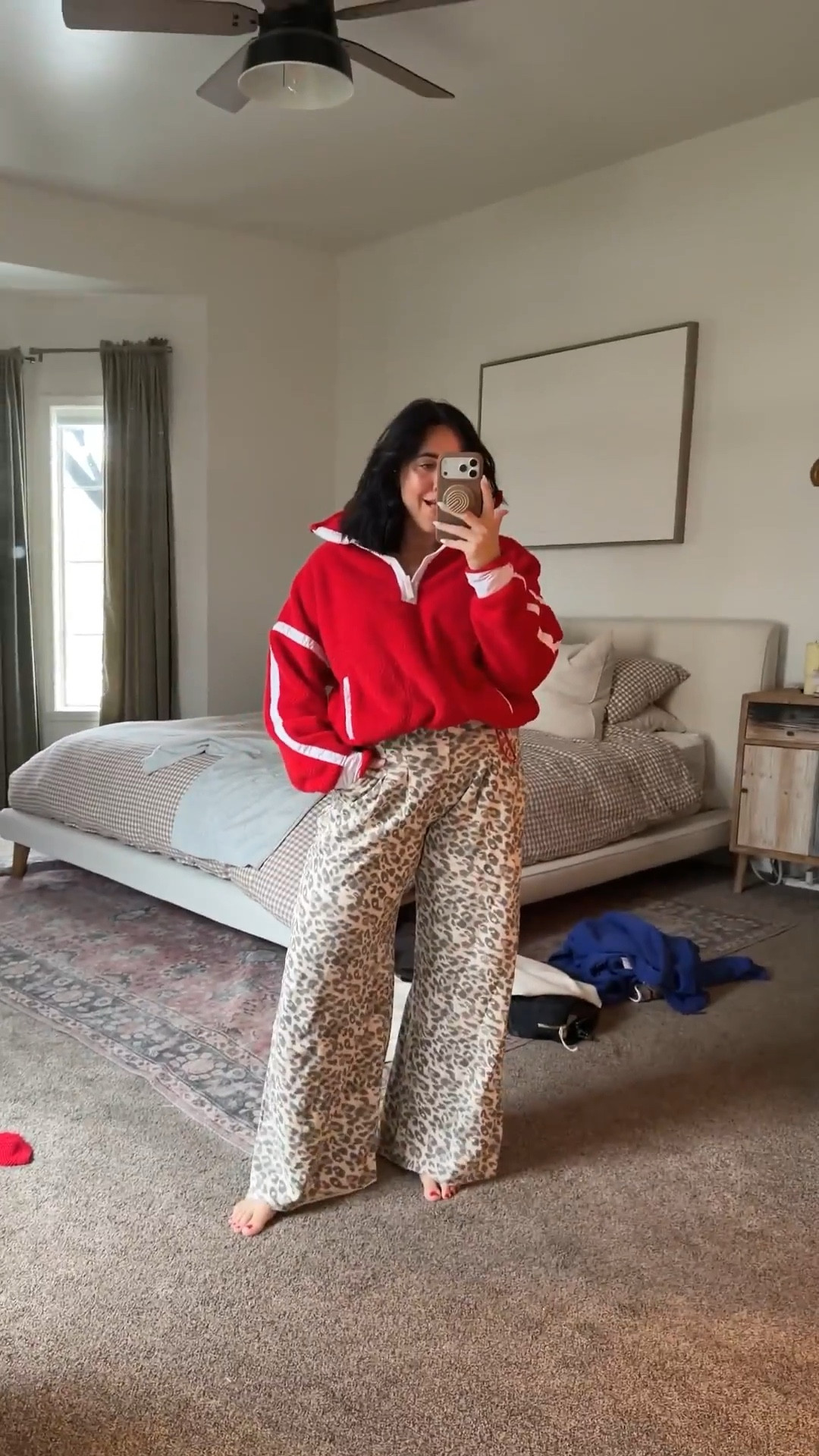 The cutest pants back in stock and on sLe! Perfect wide leg and I love the print. They just added a tee and off the shoulder sweatshirt in the same pattern need asap 

L in both!

#LTKSaleAlert #LTKootd #LTKMidsize