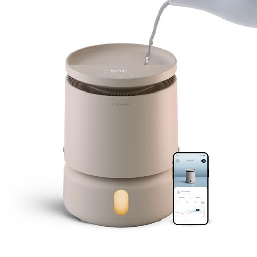 BLUEAIR Room Humidifier - DreamWell - 48Hr Top-Fill Mist-Free InvisibleMist Technology Aroma Stone for Essential Oils and Soothing Mood Lighting - Quiet Operation for Bedroom and Home Use, Beige | Amazon (US)