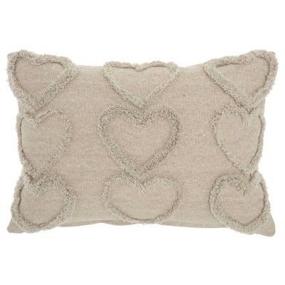 14"x20" Oversize Life Styles Raised Hearts Lumbar Throw Pillow - Mina Victory | Target