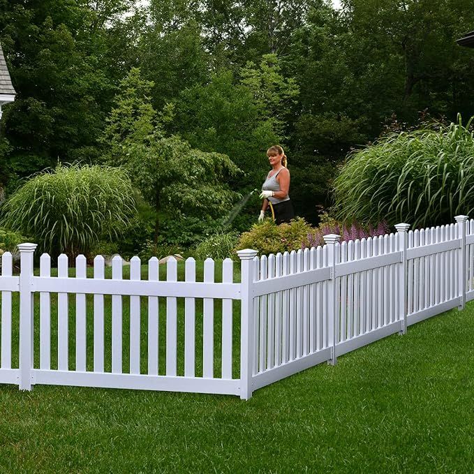 Zippity Outdoor Products ZP19002 No Dig Fence Newport, 36"H x 72"W, White | Amazon (US)