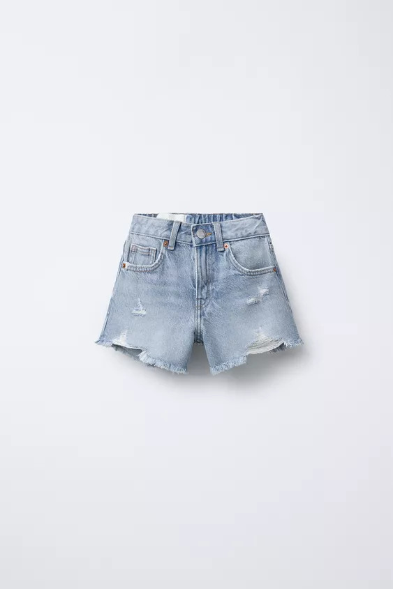 RIPPED DENIM SHORTS | Zara US