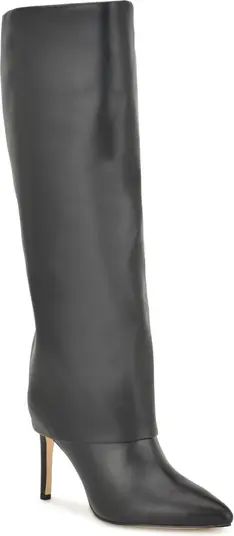 Radish Foldover Pointed Toe Knee High Boot (Women) | Nordstrom