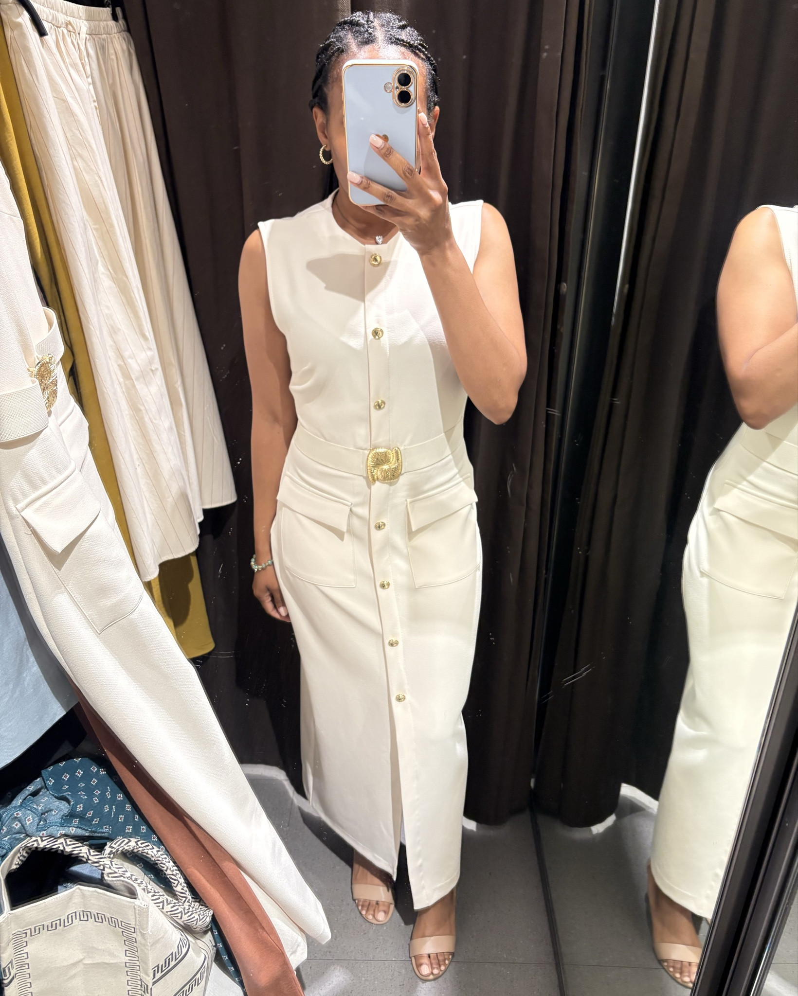 Absolute love this dress. Wore it to a special occasion at church and received compliments. The perfect color. Size Small. So comfy. 

P.S. I added the heels I wore. 

#zara BELTED CREPE MIDI DRESS
ECRU - REF 3897/152


#LTKPetite #LTKStyleTip #LTKShoeCrush