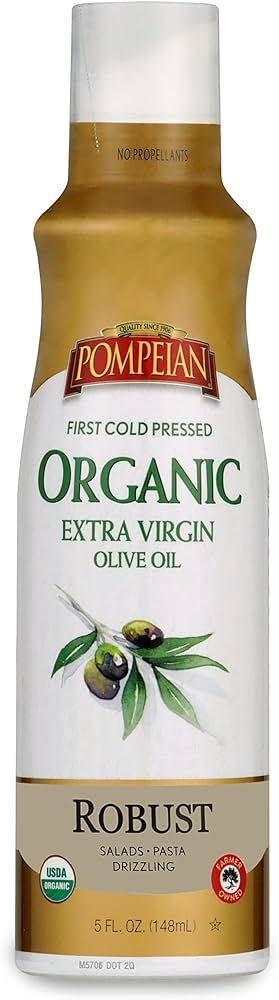 Pompeian USDA Certified Organic Extra Virgin Olive Oil Non-Stick Cooking Spray, Full-Bodied Flavo... | Amazon (US)