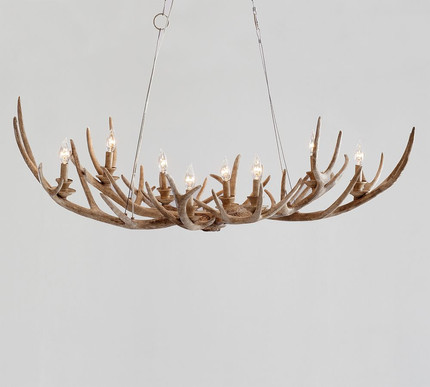 Faux Antler Linear Chandelier