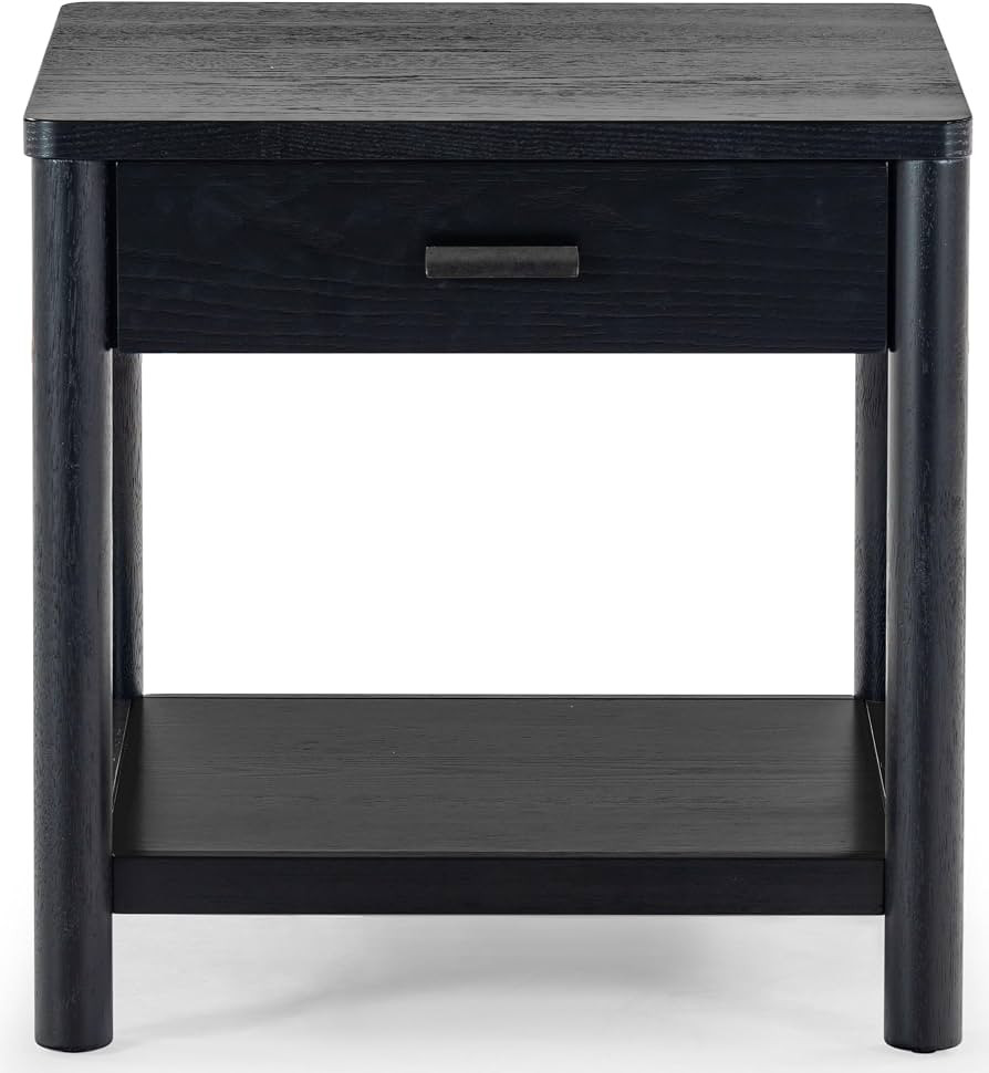 SAFAVIEH Couture Collection Jaylessa Black 1-Drawer Nightstand Accent End Table | Amazon (US)